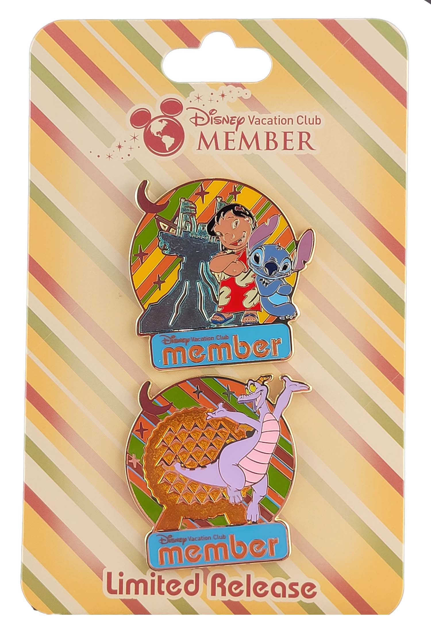 Disney Pin - Disney Vacation Club - Lilo and Stitch / Figment - 2-Pin Set