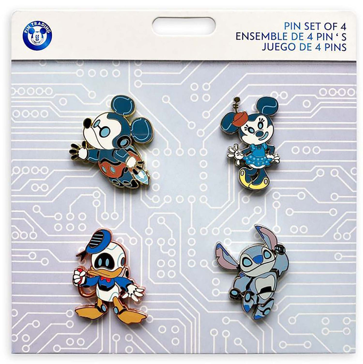 Disney Pin - Booster Set - Astro Robots Characters - 4-Pin Set - front view