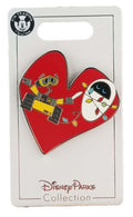 Disney Pin - Christmas 2021 - WALL-E and EVE - Heart with Lights - front view