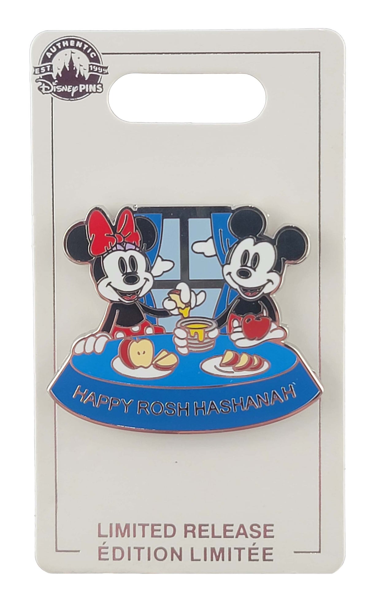 Disney Pin - Happy Rosh Hashanah - 2022 - Mickey and Minnie Mouse - front view