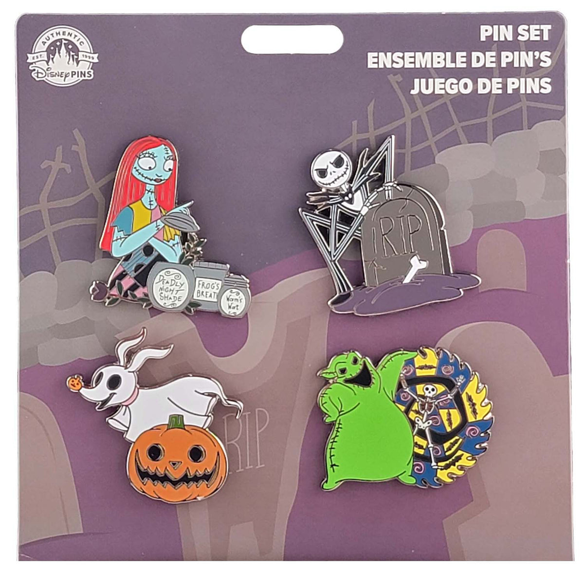Disney Pin - Booster Set - Nightmare Before Christmas - 4-Pin Set - front view