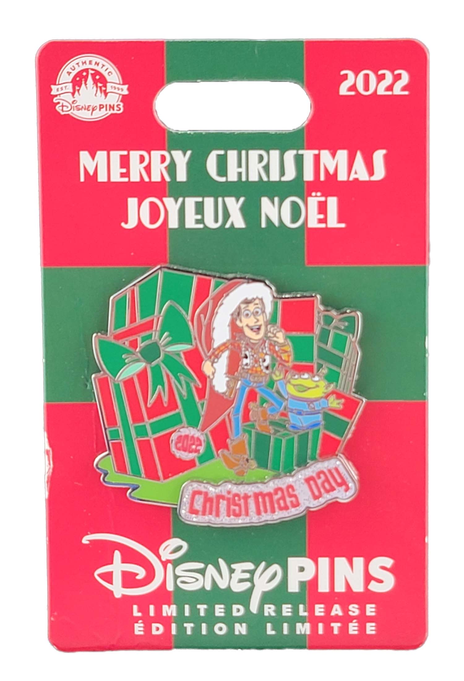 Disney Pin - Christmas Holiday 2022 - Christmas Day - Toy Story - Woody and Alien