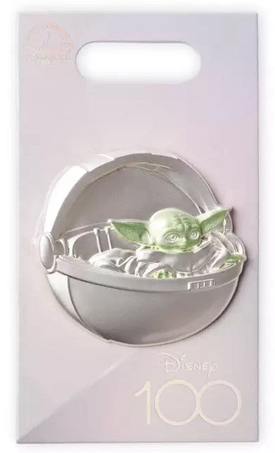 Disney Pin - Disney 100 Celebration - Platinum - Star Wars - The Mandalorian Grogu