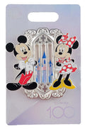 Disney Pin - Disney 100 Celebration - Mickey Mouse and Minnie - Pin Holder - Set