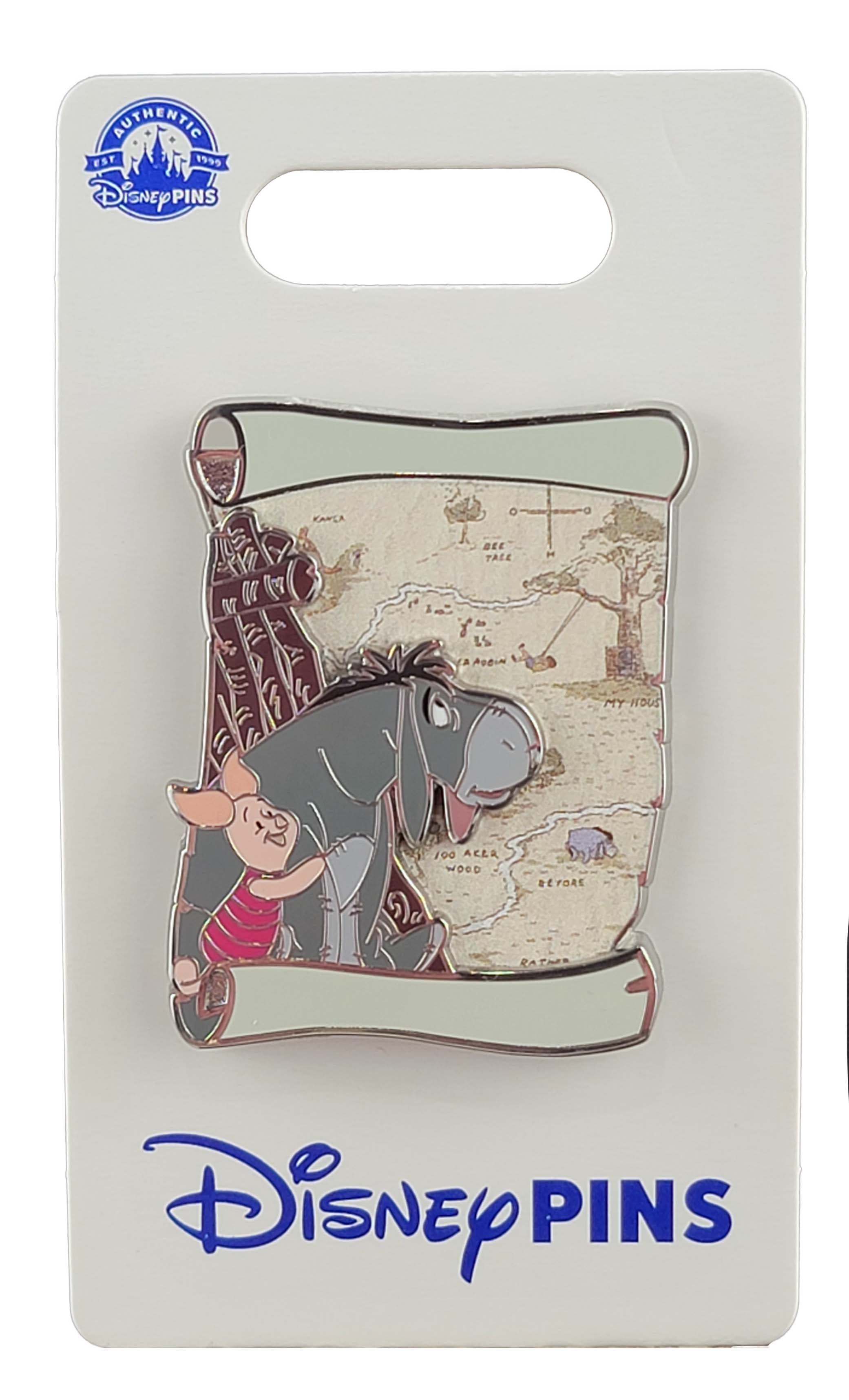 Disney Pin - Winnie the Pooh - Map Scroll - Eeyore and Piglet