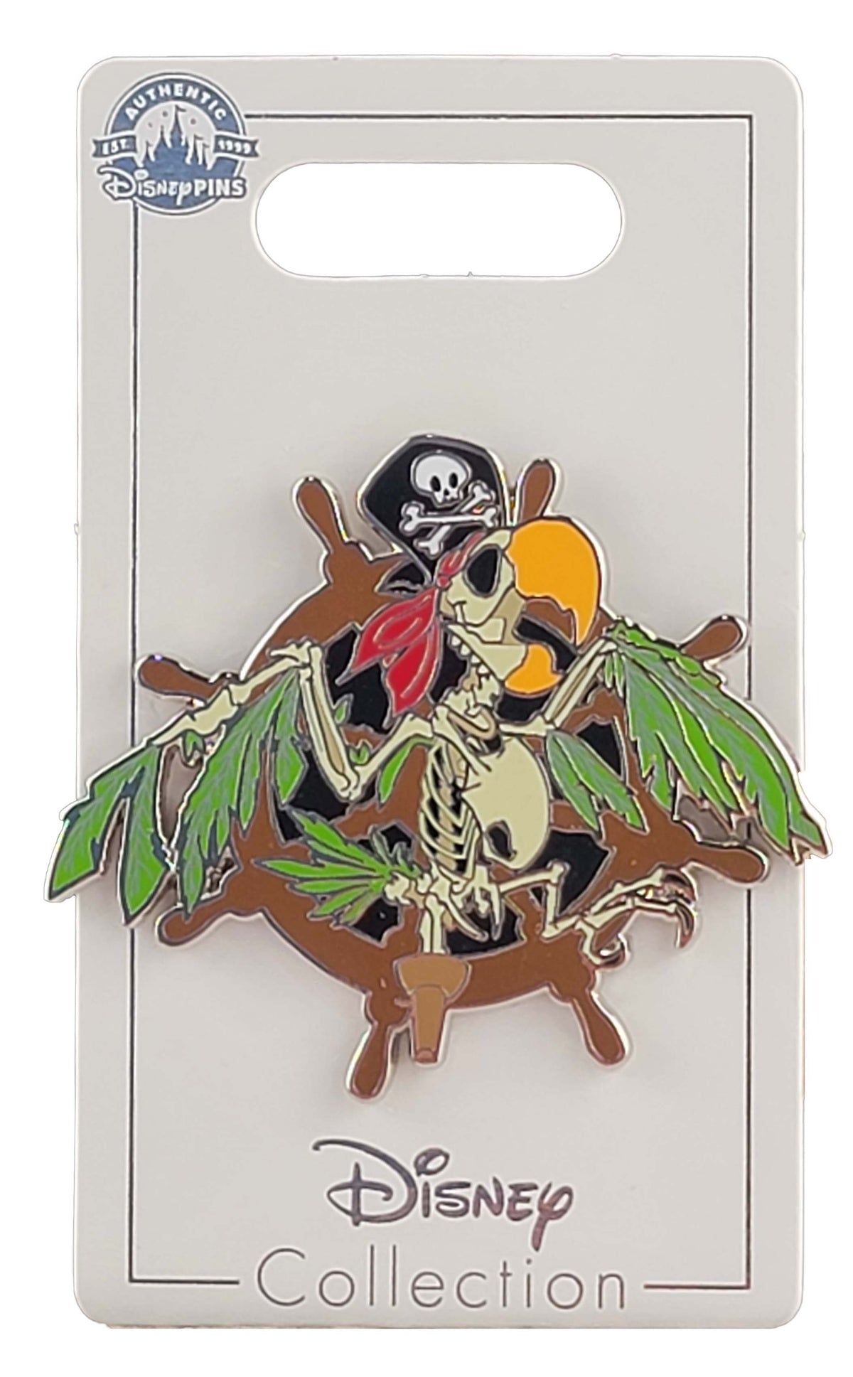 Disney Pin - Pirates of the Caribbean - Skeleton Parrot - front view