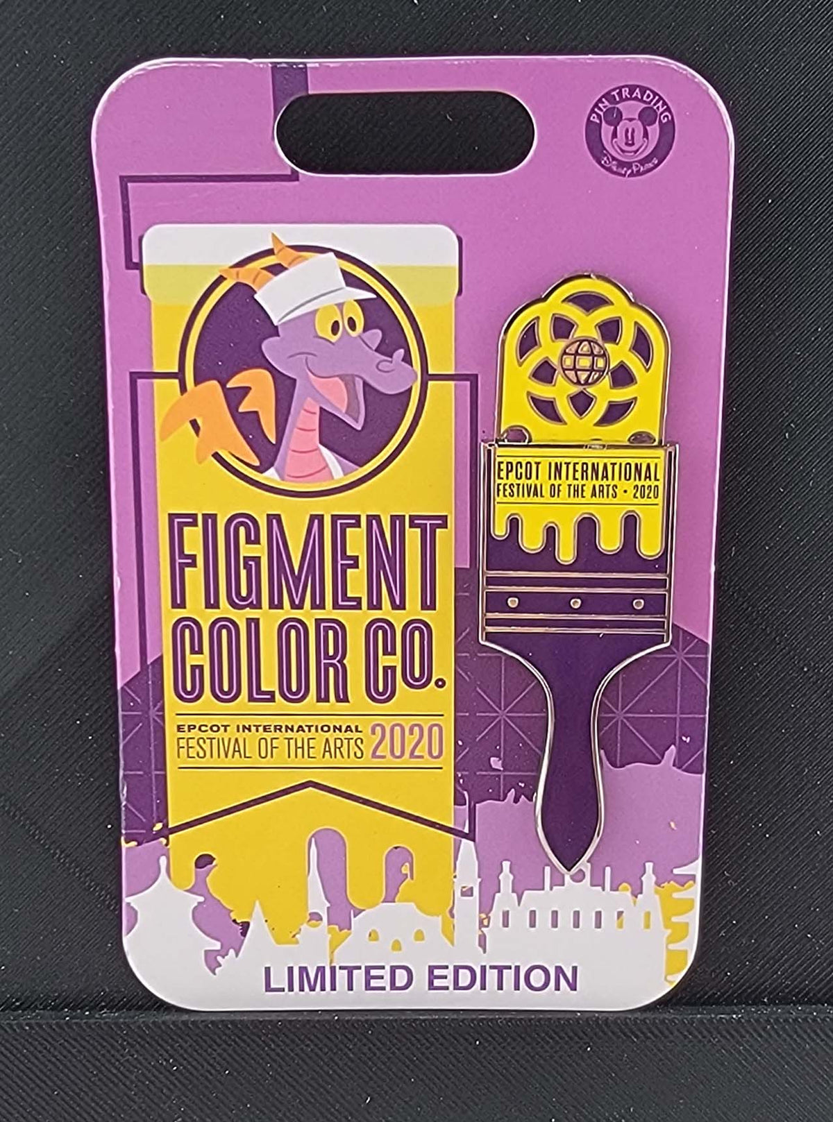 Disney Pin - EPCOT - Festival Of The Arts 2020 - Paint Brush - front view