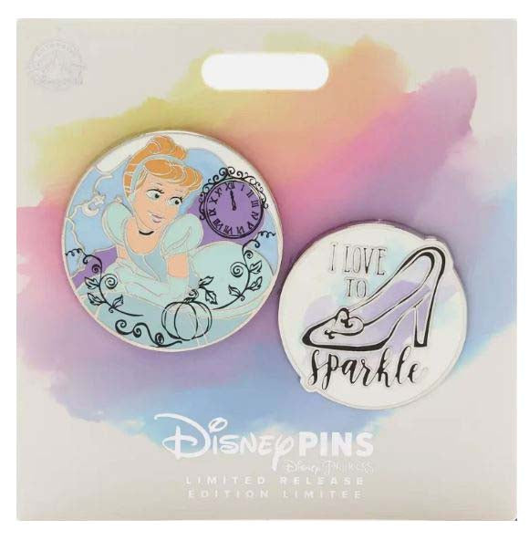 Disney Pin - Cinderella I Love to Sparkle - Limited Release 2-Pin Set - front view