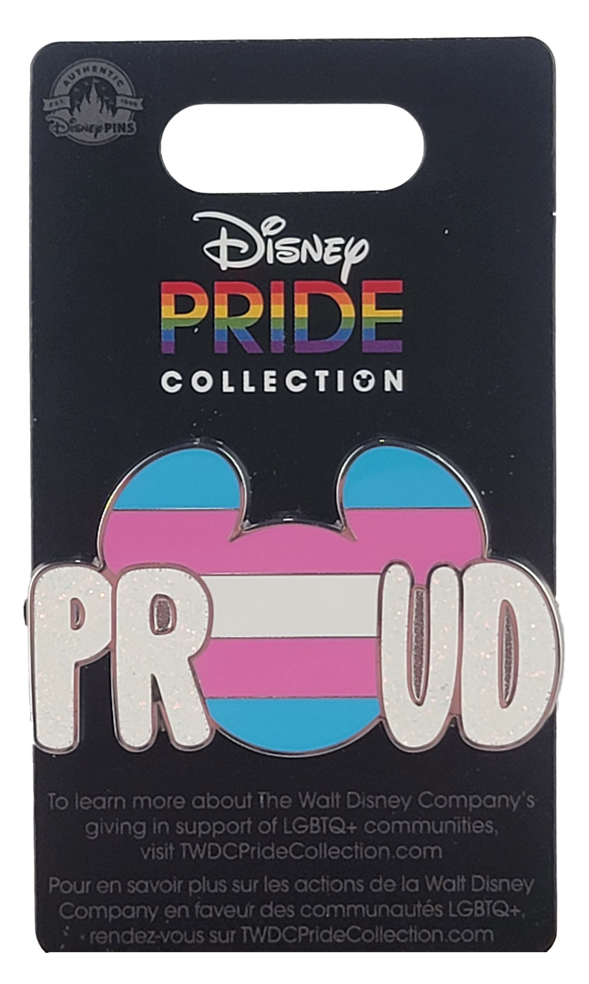 Disney Pin - Rainbow Pride Collection - Mickey Mouse Icon - Proud Transgender Flag