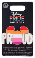 Disney Pin - Rainbow Pride Collection - Mickey Mouse Icon - Proud Lesbian Flag