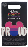Disney Pin - Rainbow Pride Collection - Mickey Mouse Icon - Proud Bisexual Flag