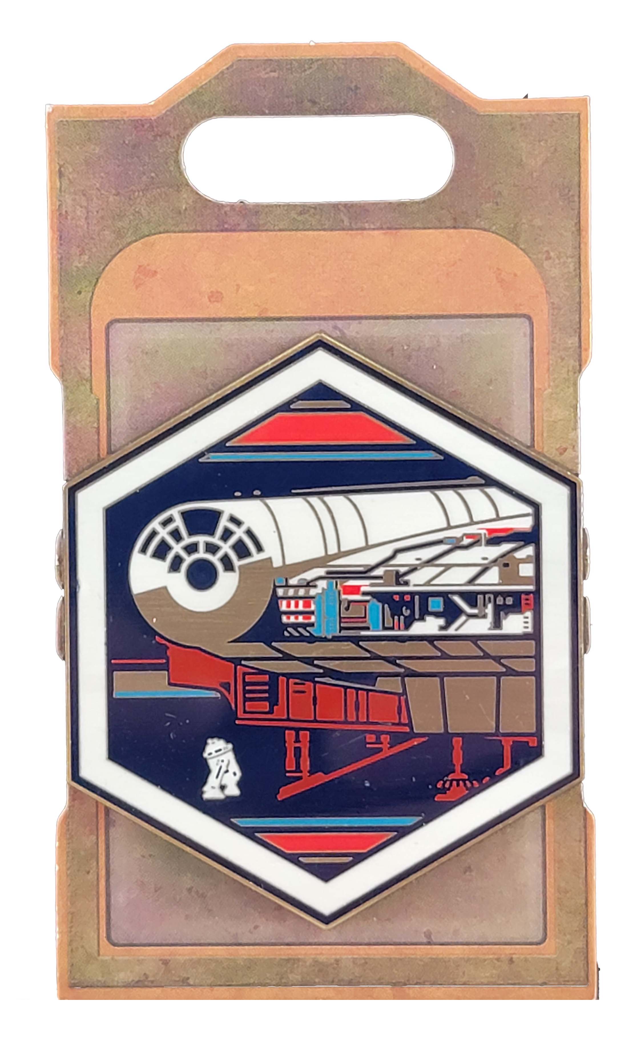 Disney Pin - Star Wars - Galaxy's Edge - Millennium Falcon and R2-D2