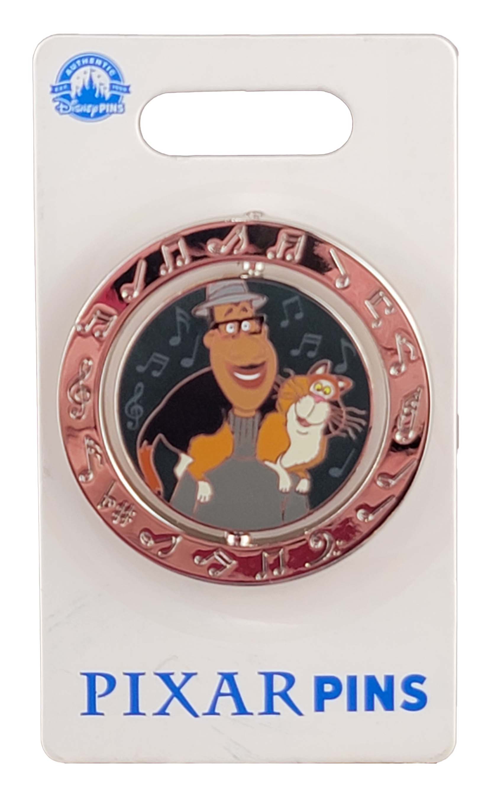 Disney Pin - Soul - Joe Gardner, Mr. Mittens and 22 - Spinner, view 1