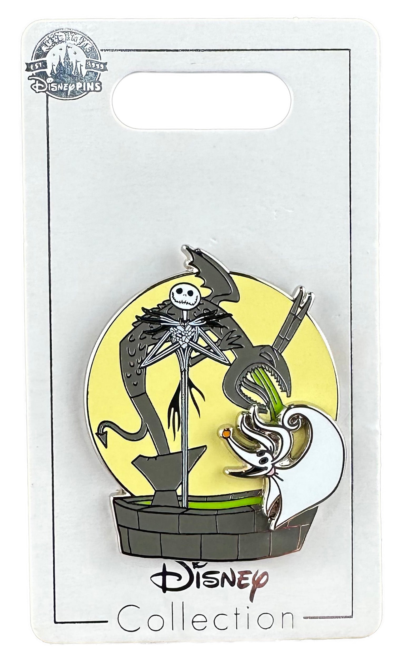 Disney Pin - The Nightmare Before Christmas - Town Square Fountain - Jack and Zero - front view