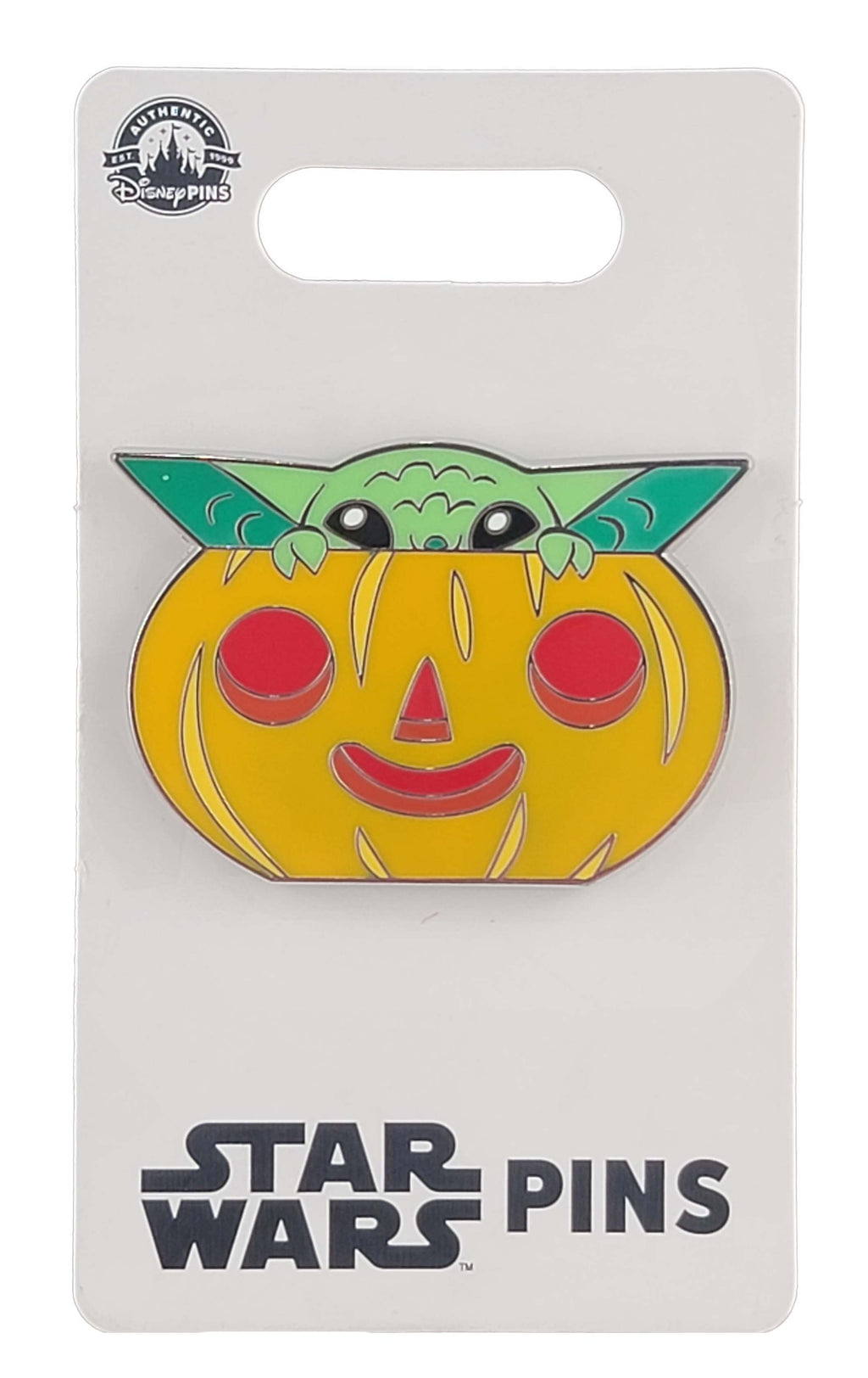 Disney Pin - Star Wars - Mandalorian - Grogu - Halloween - Jack-o'-Lantern, view 1