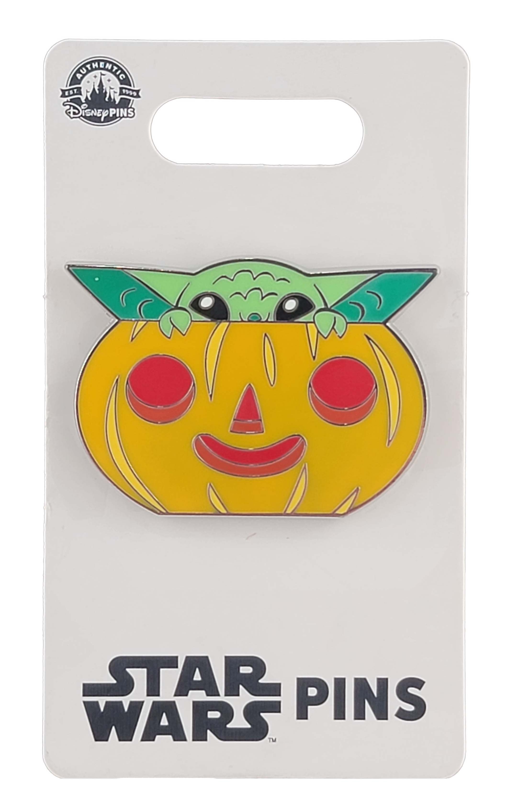 Disney Pin - Star Wars - Mandalorian - Grogu - Halloween - Jack-o'-Lantern, view 1