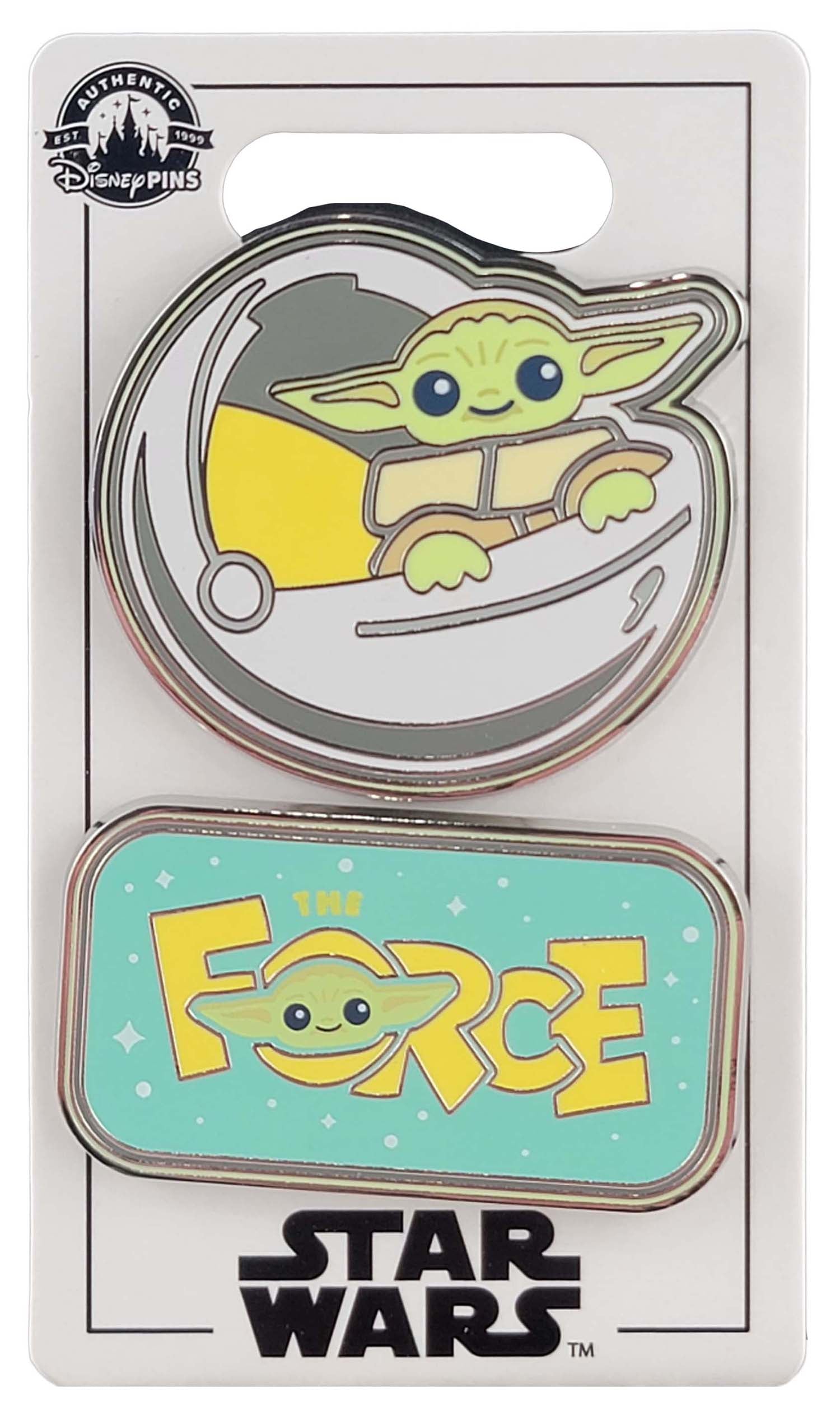 Disney Pin - Star Wars - The Mandalorian - Grogu Force Set - Cute - 2 Pin Set
