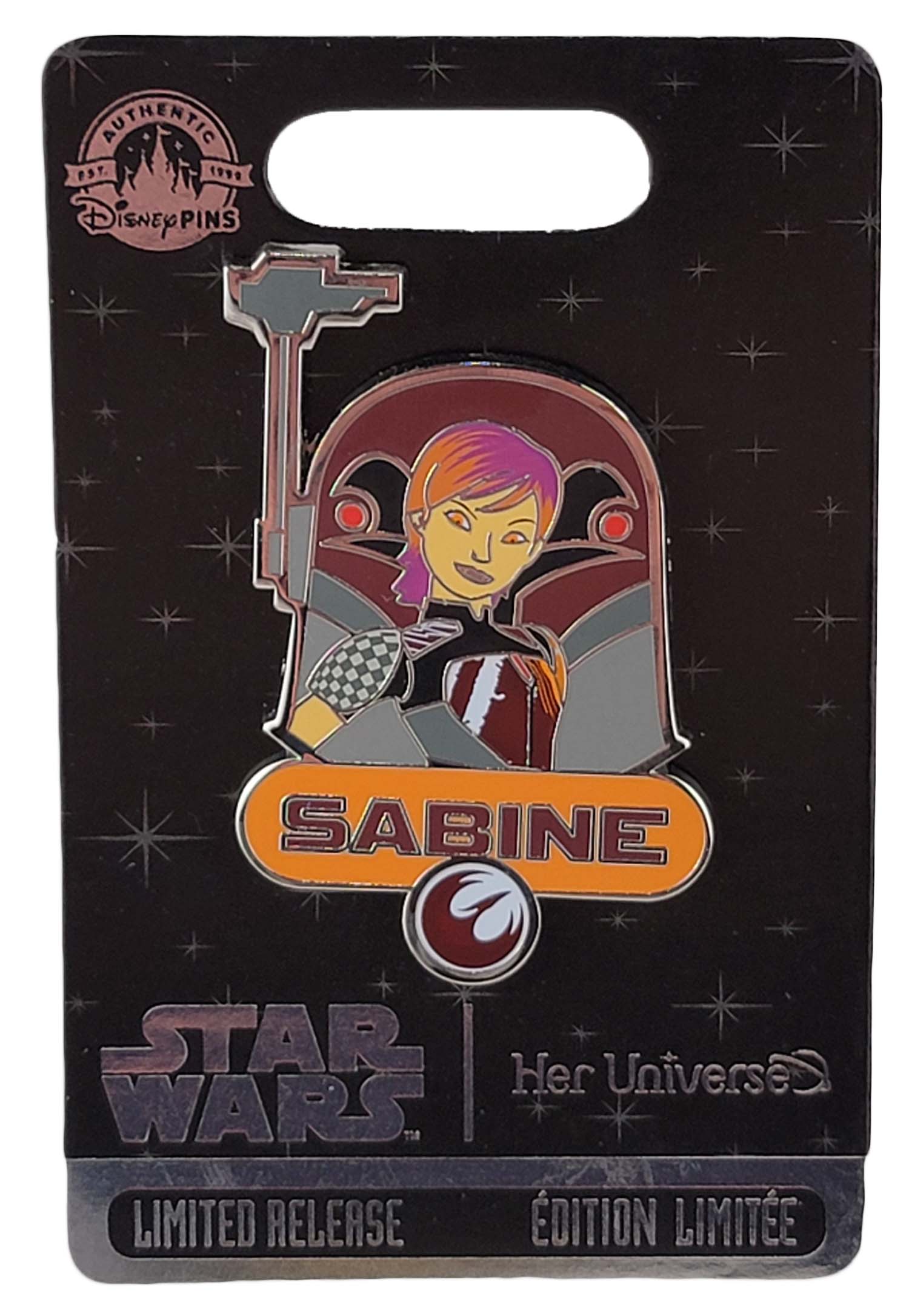 Disney Pin - Star Wars Rebels - Sabine Wren - Mandalorian Helmet - Her Universe