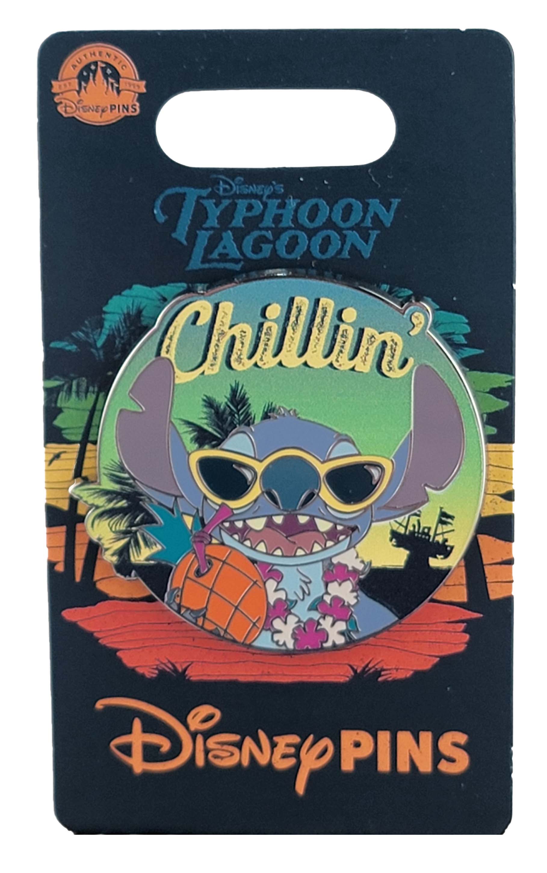 Disney Pin - Typhoon Lagoon - Lilo and Stitch - Stitch - Chillin