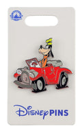 Disney Pin - Goofy - Driving - Red Car with Flat Tires
