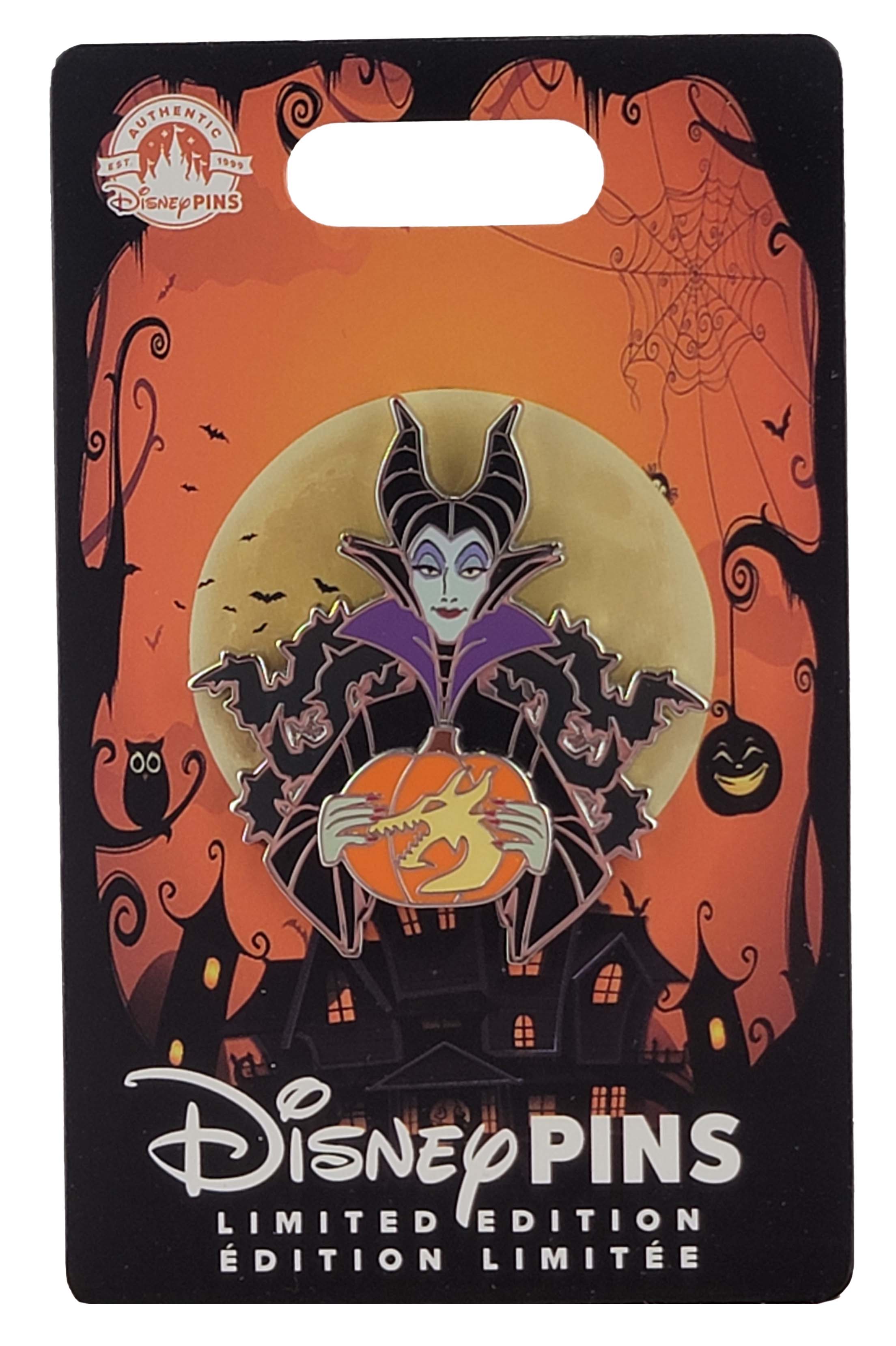 Disney Pin - Maleficent Holding a Pumpkin - Sleeping Beauty - Halloween
