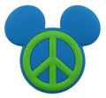 Disney Parks Magnet - Blue Mickey Mouse Icon - Peace Sign - front view