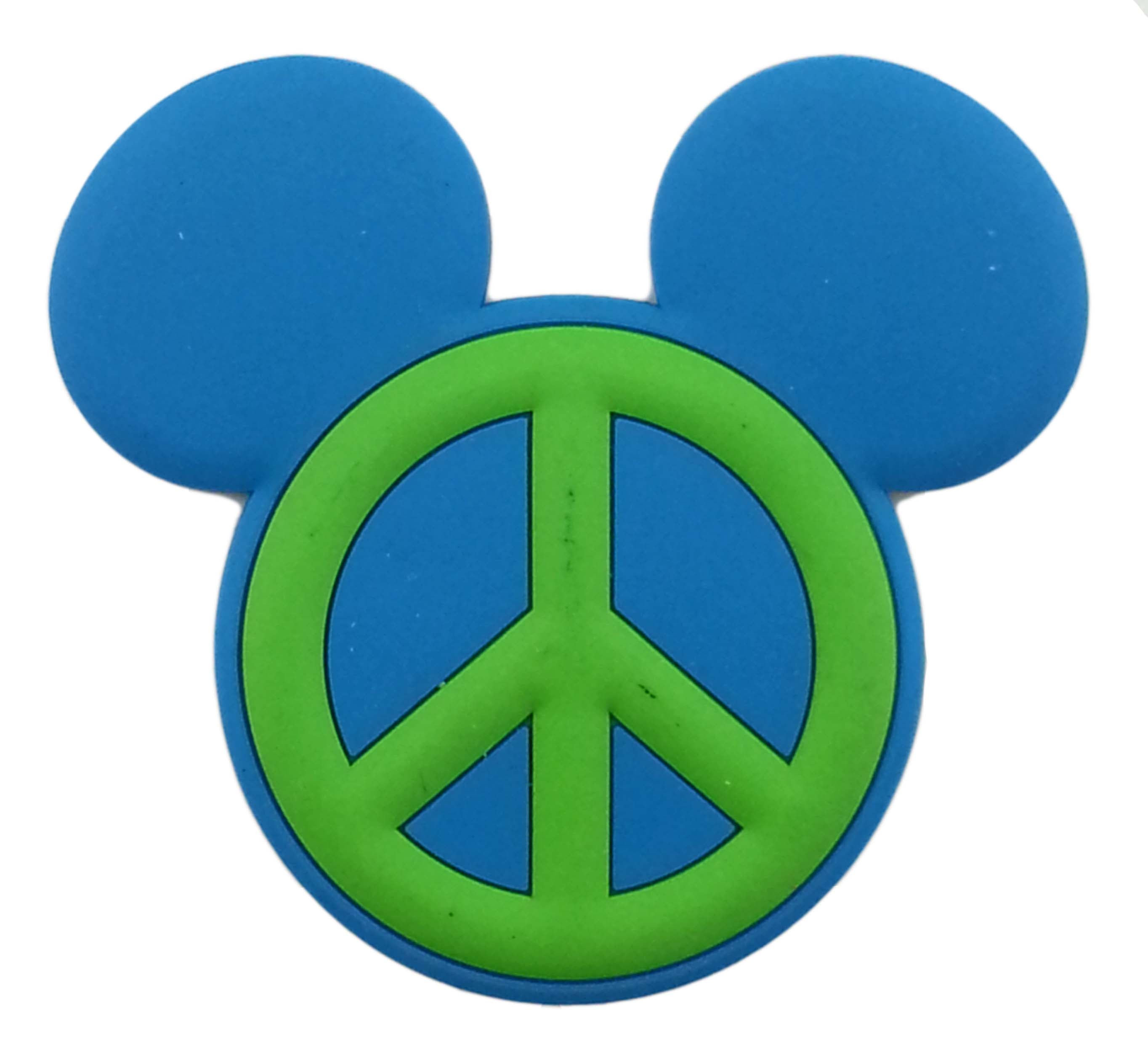 Disney Parks Magnet - Blue Mickey Mouse Icon - Peace Sign - front view