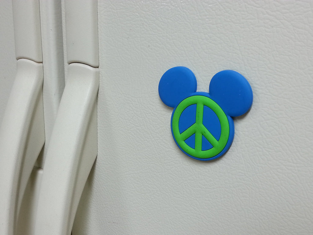 Disney Parks Magnet - Blue Mickey Mouse Icon - Peace Sign - alternate view 2