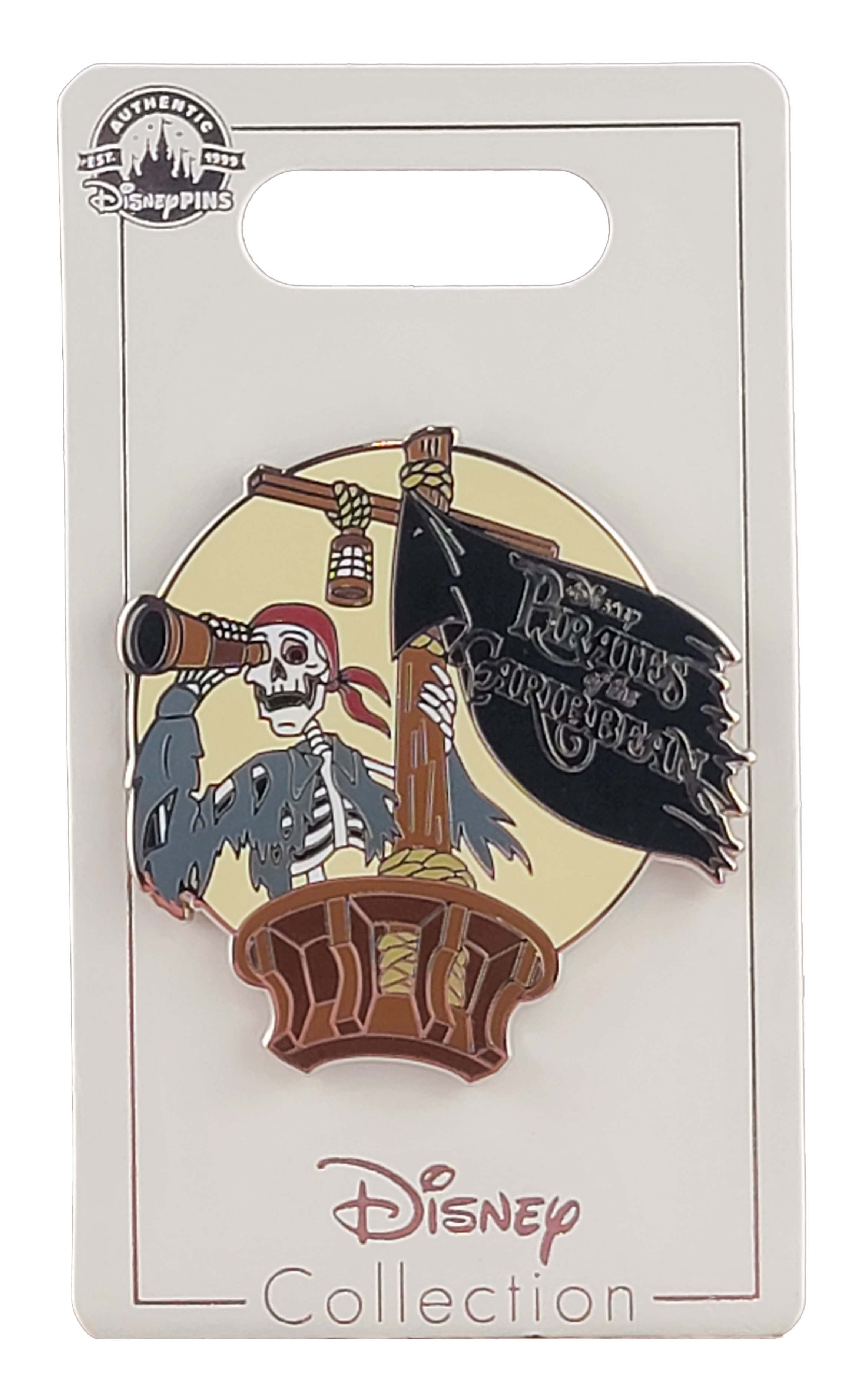 Disney Pin - Pirates of the Caribbean - Skeleton Lookout in Crows Nest - Spyglass