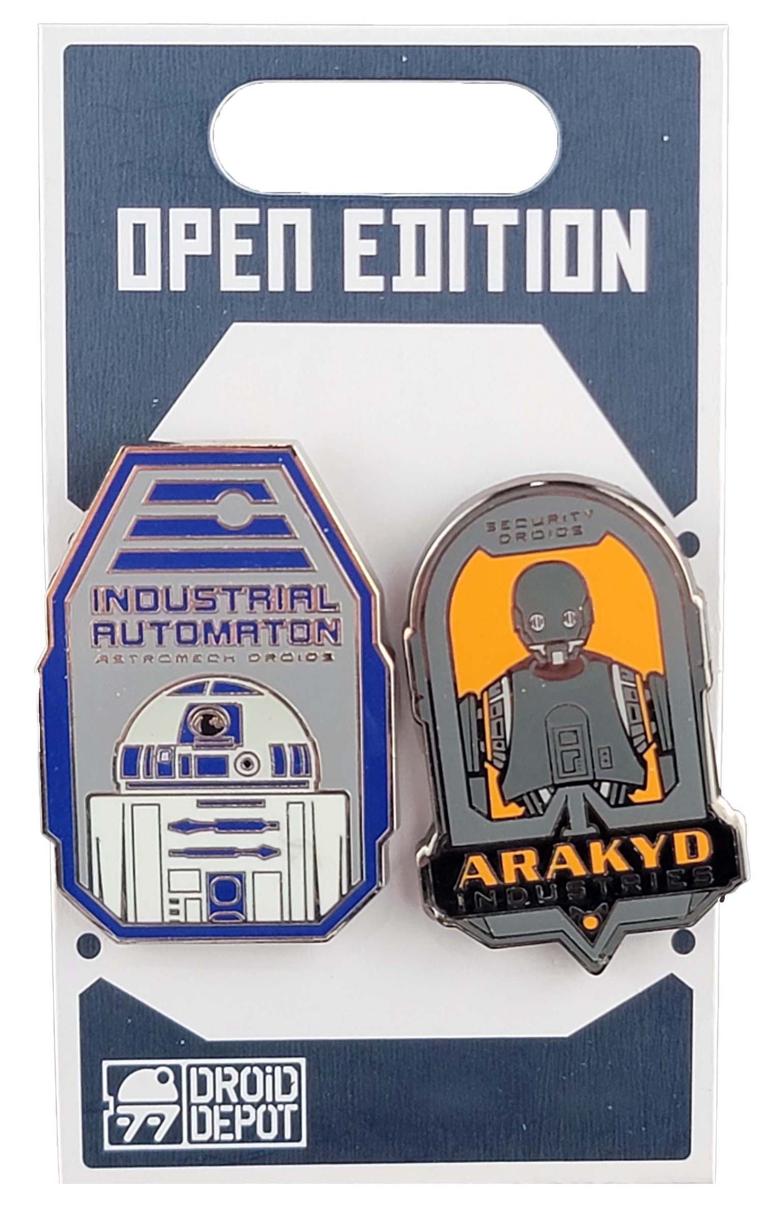 Disney Pin - Star Wars - R2D2 and ARAKYD Industries K-2SO - Droid Depot