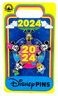 Disney Pin - Disney Wold - Dated 2024 Spinner - Mickey, Minnie, Donald, Pluto and Goofy