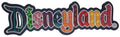 Disneyland Magnet - DLR - Soft Touch - Colorful Letters - Stripes and Patterns - front view
