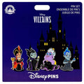 Disney Pin - Booster Set - Disney Villains Chibi Characters - 4-Pin Set - front view