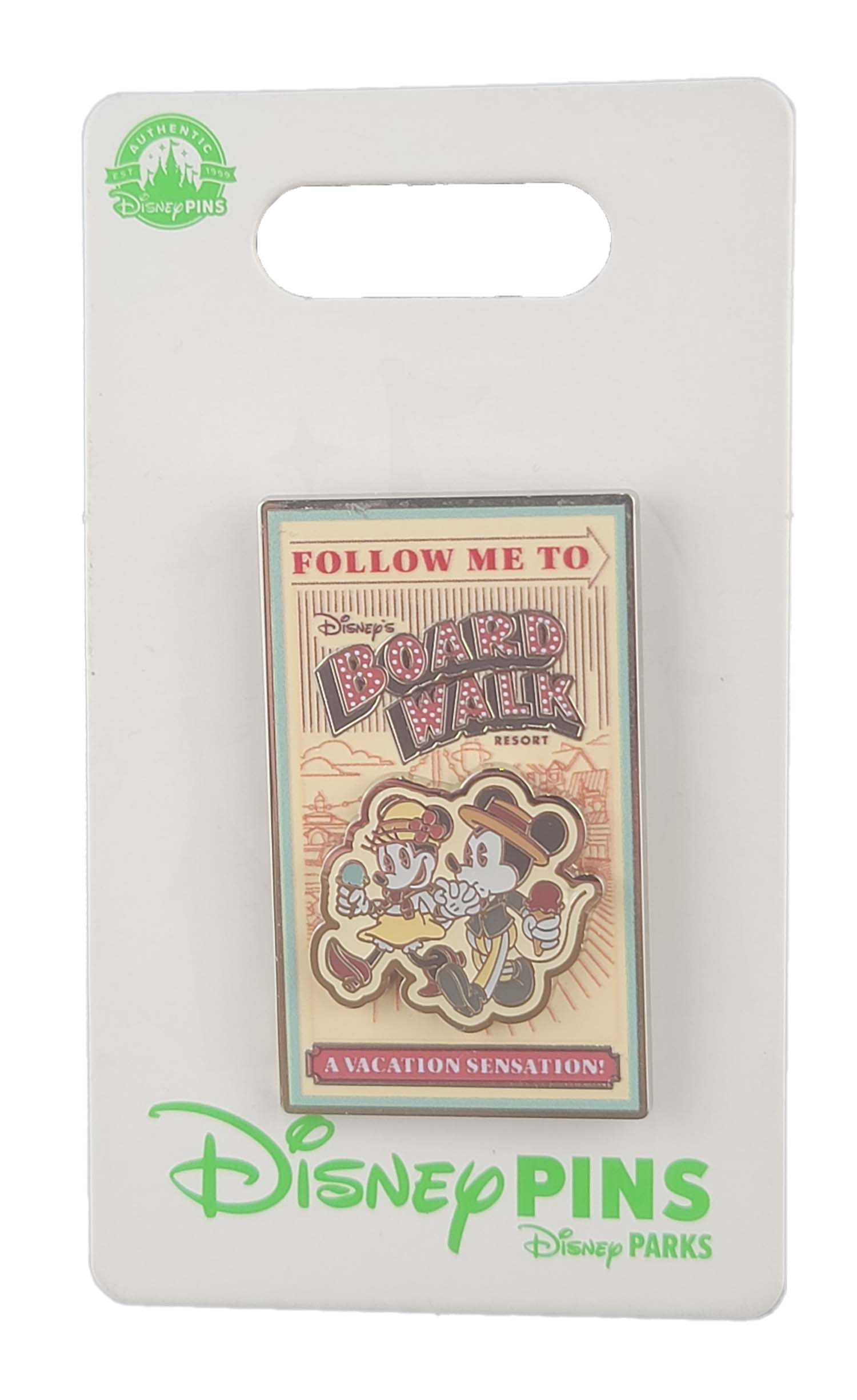 Disney Pin - BoardWalk Resort - Mickey and Minnie - A Vacation Sensation