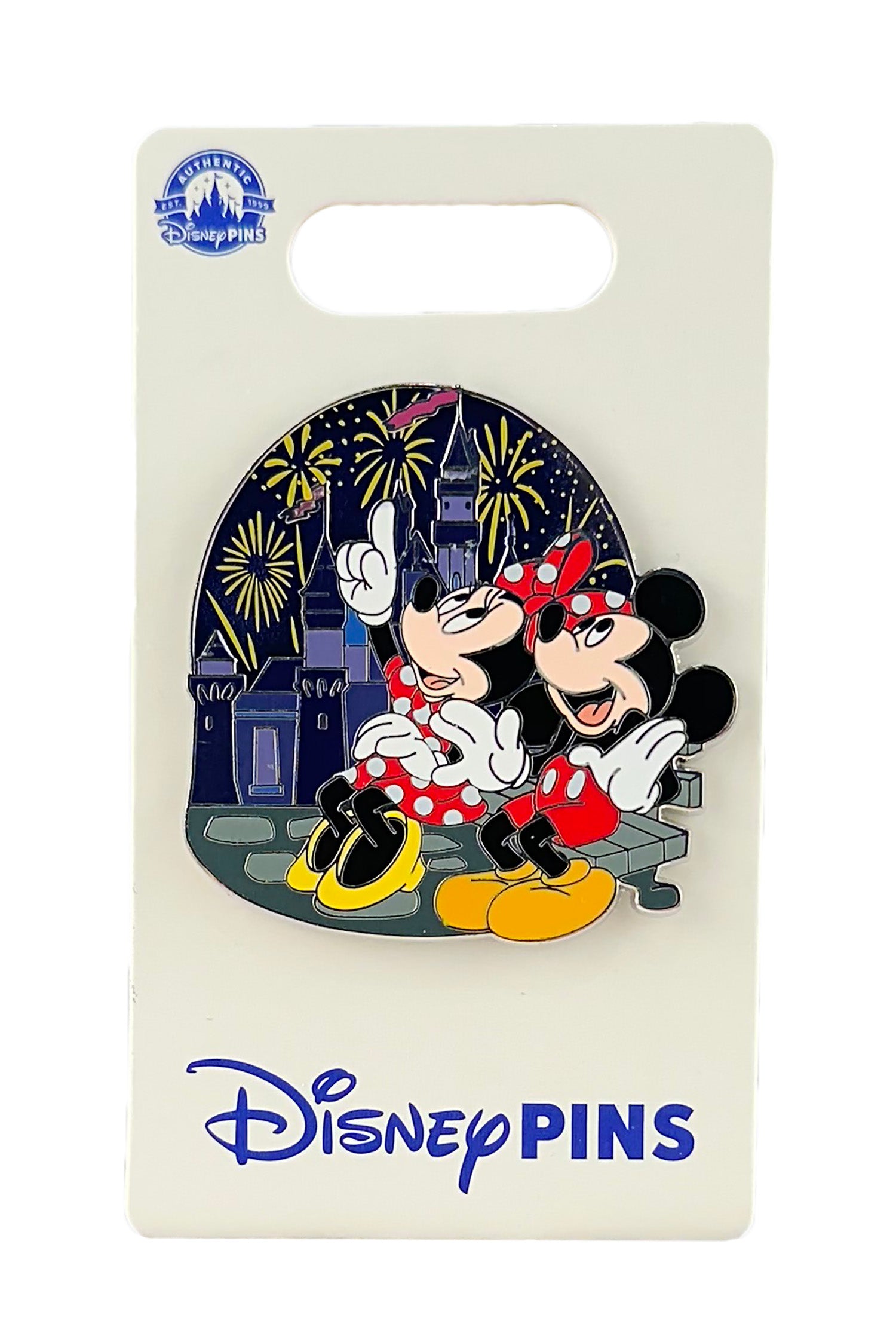 Disney Pin - Castle - Fireworks - Mickey and Minnie