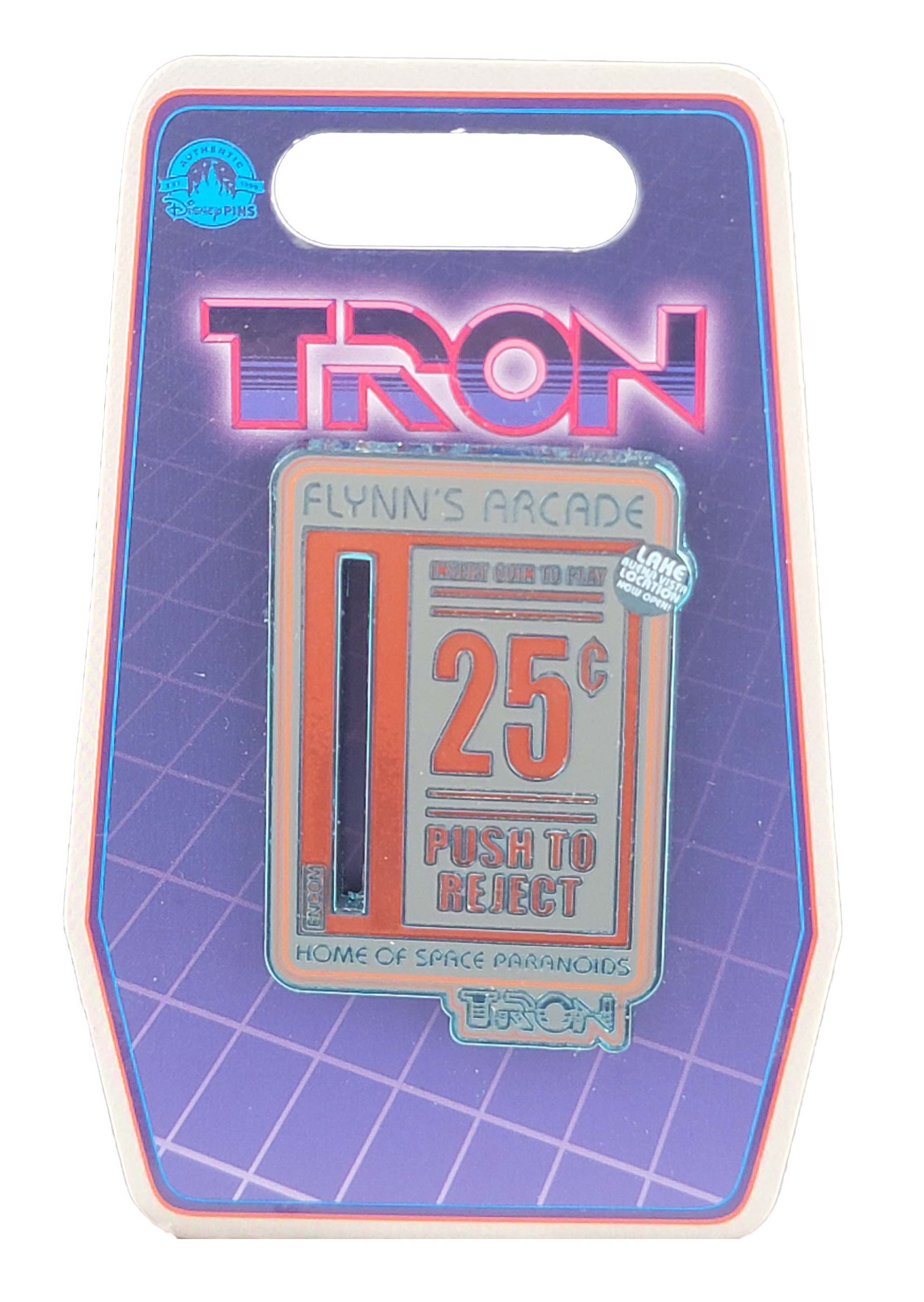Disney Pin - TRON - Lightcycle Run - Flynn's Arcade - Coin Slot