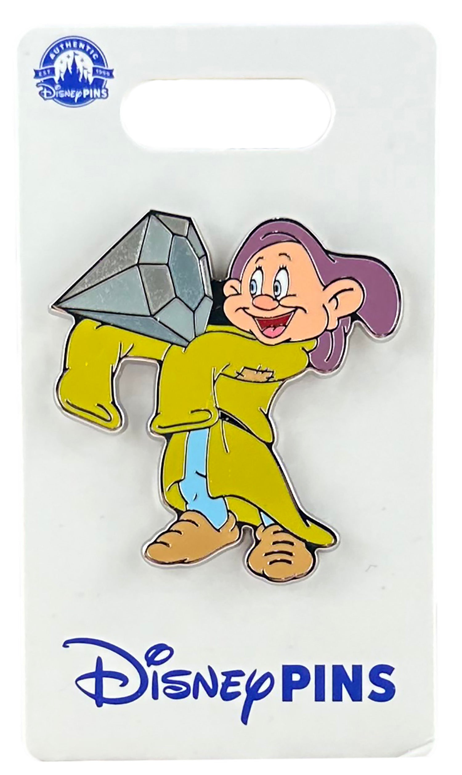 Disney Pin - Snow White and the Seven Dwarfs - Dopey - Large Diamond Jewel