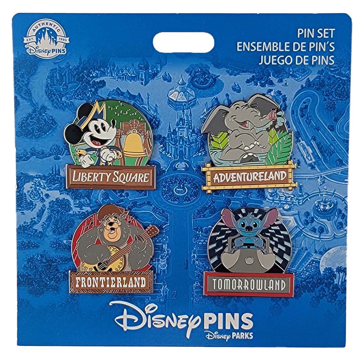 Disney Pin - Booster Set - Magic Kingdom Lands - 4-Pin Set - front view