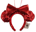 Disney Parks Ornament - Minnie Ears Headband - Red Sequin, image 1