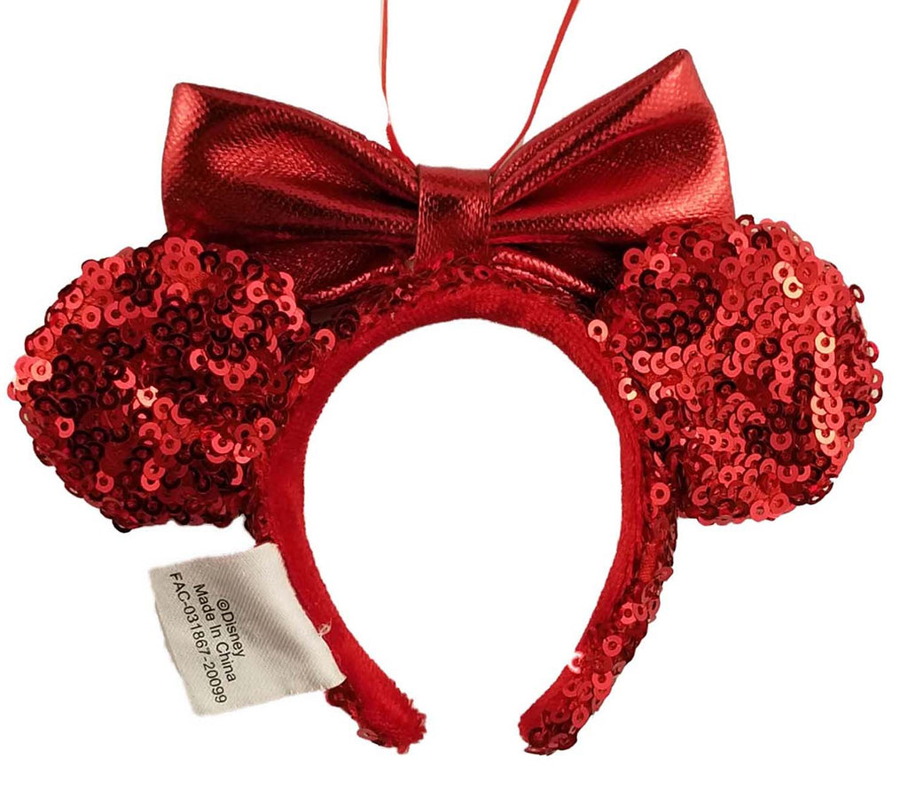 Disney Parks Ornament - Minnie Ears Headband - Red Sequin, image 2