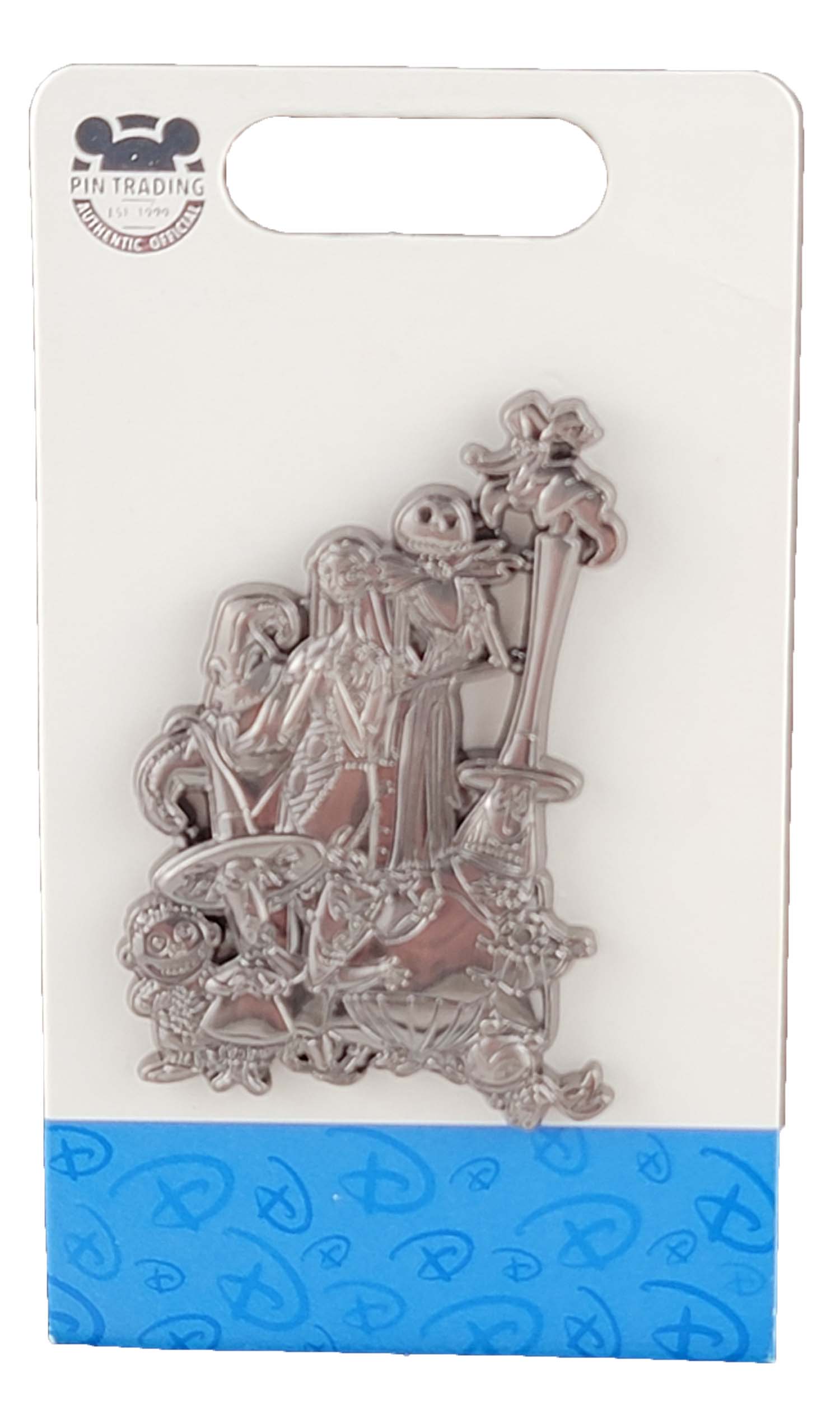 Disney Pin - The Nightmare Before Christmas - Jack Skellington, Sally and Cast 3D - front view