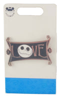 Disney Pin - The Nightmare Before Christmas - Love Flag with Jack Skellington - front view