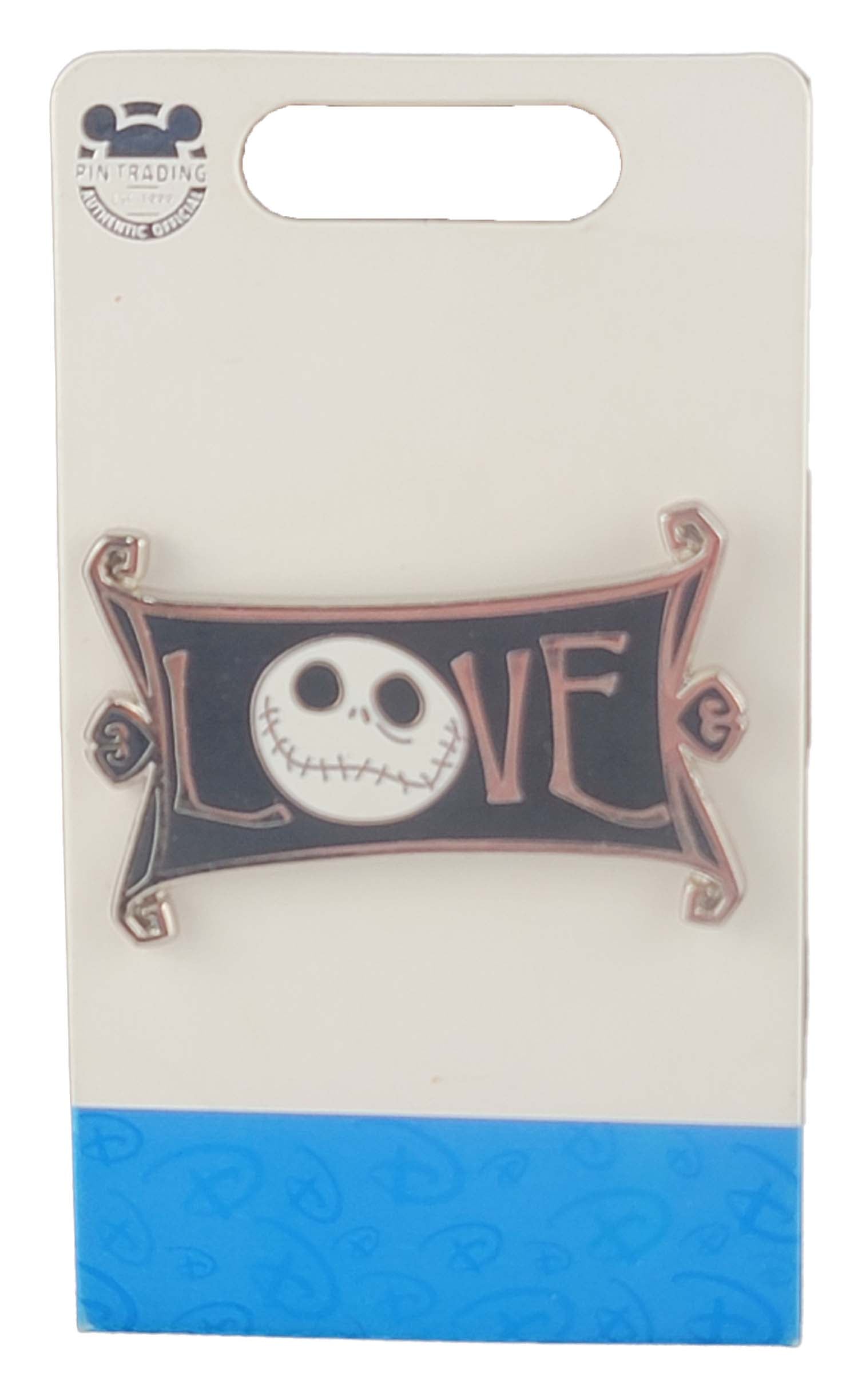 Disney Pin - The Nightmare Before Christmas - Love Flag with Jack Skellington - front view