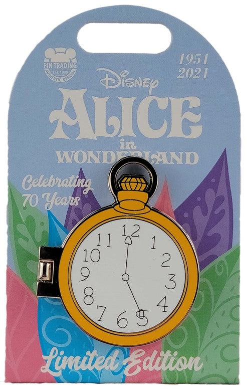 Disney Pin - Alice in Wonderland 70th - White Rabbit Pocket Watch - front view