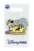 Disney Pin - Animal Kingdom- Mickey and Elephant - Harambe Wildlife Reserve - Logo