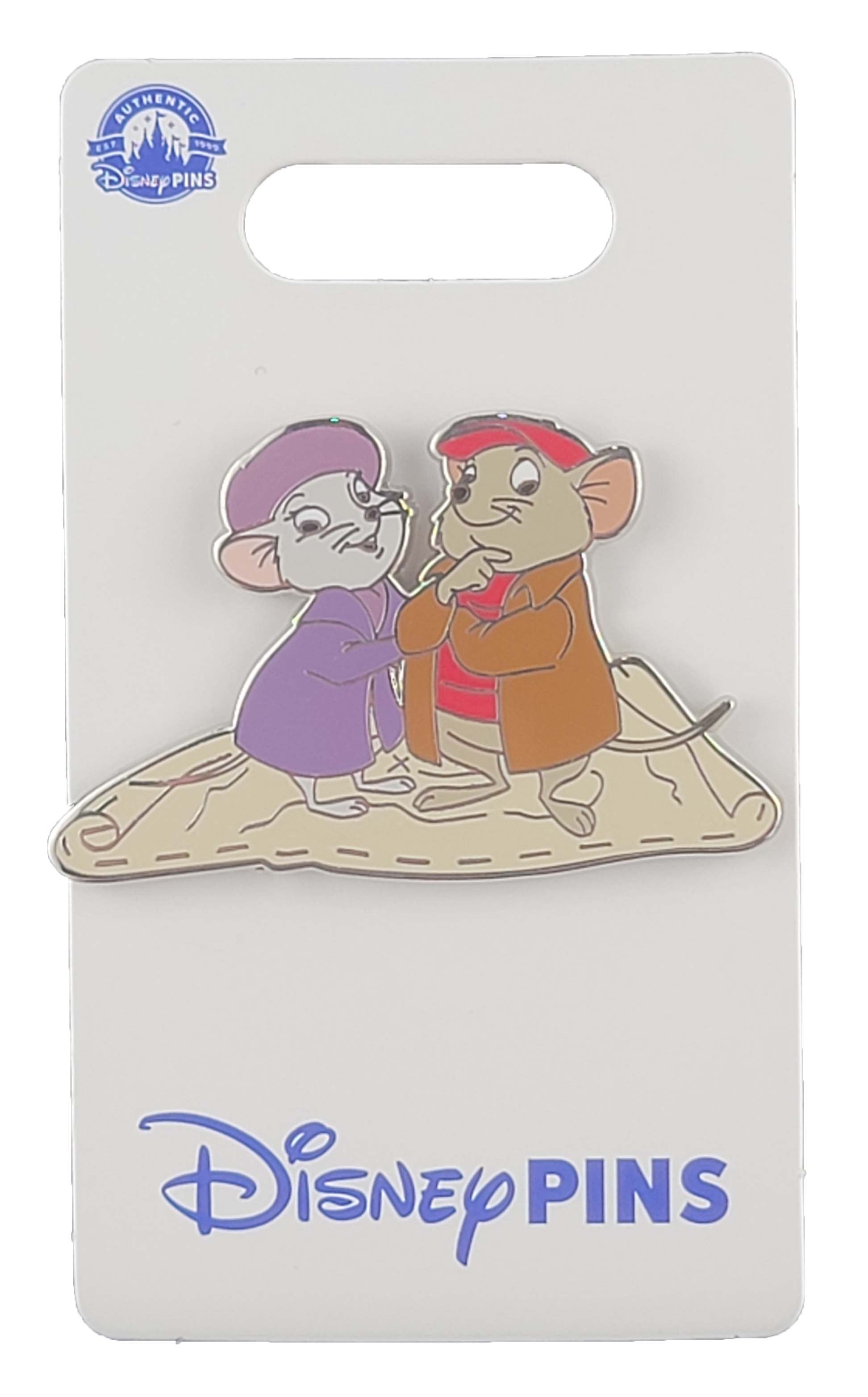 Disney Pin - Rescuers Down Under - Bianca and Bernard - Standing on Map