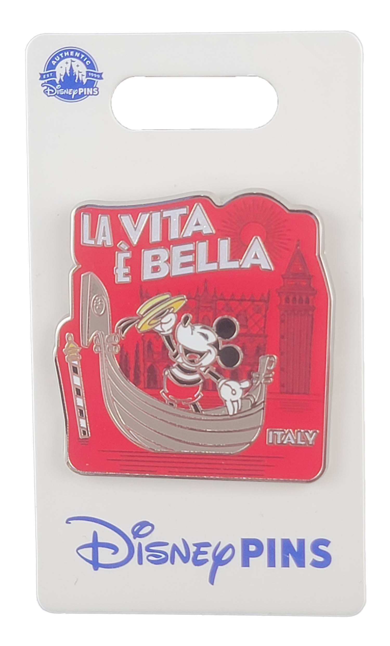 Disney Pin - EPCOT Italy Pavilion - La Vita e Bella - Mickey Mouse Gondolier