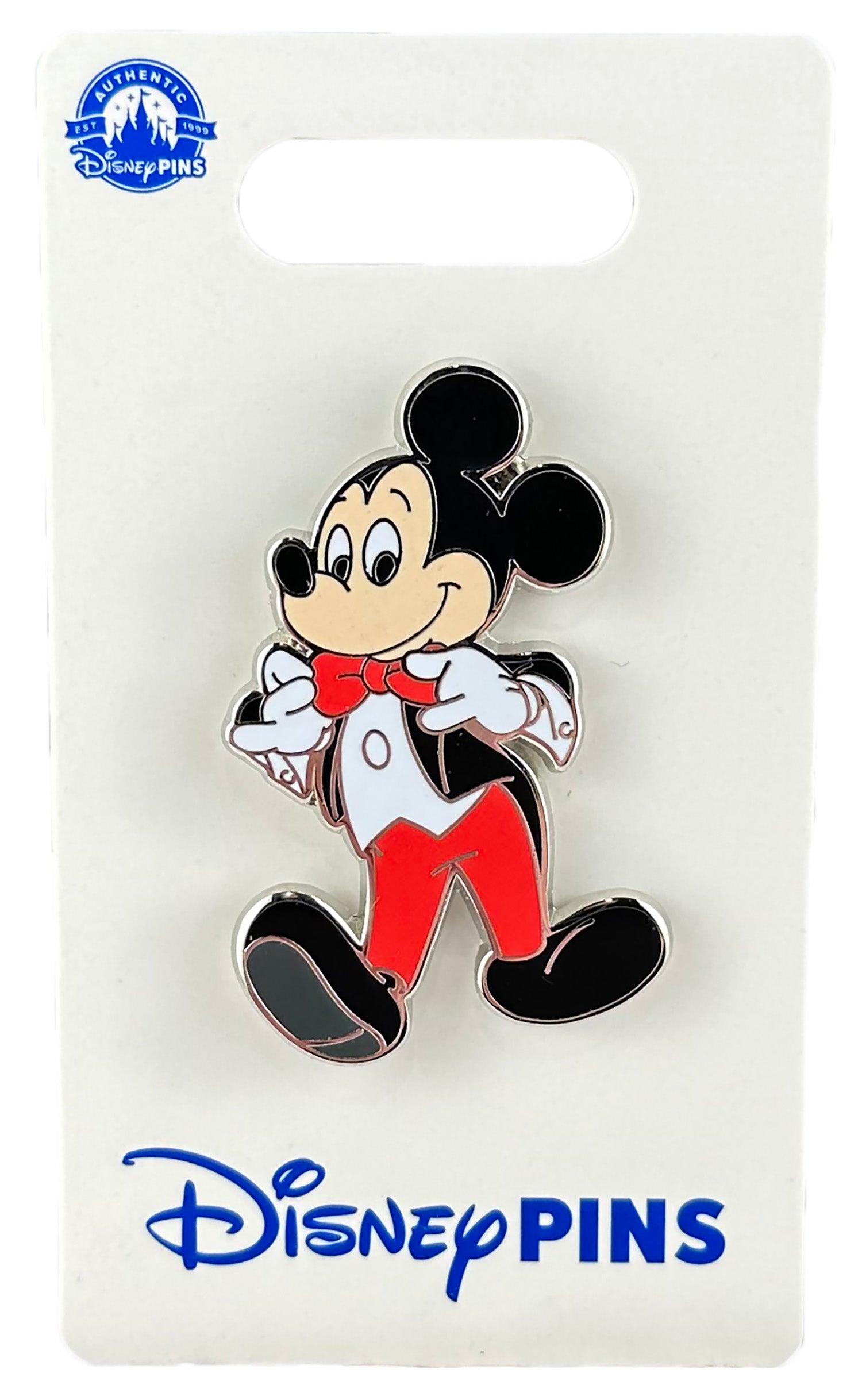 Disney Pin - Mickey Mouse - Standing in a Tuxedo - Red Bowtie