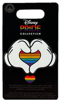 Disney Pin - Rainbow Pride Collection - Mickey Mouse Heart Hands Pin