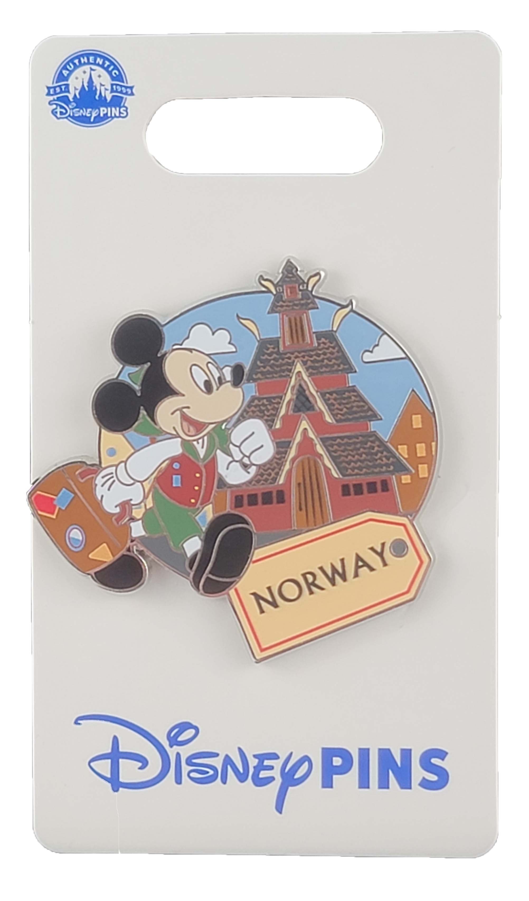 Disney Pin - EPCOT Norway - Traveling Mickey - Stave Church